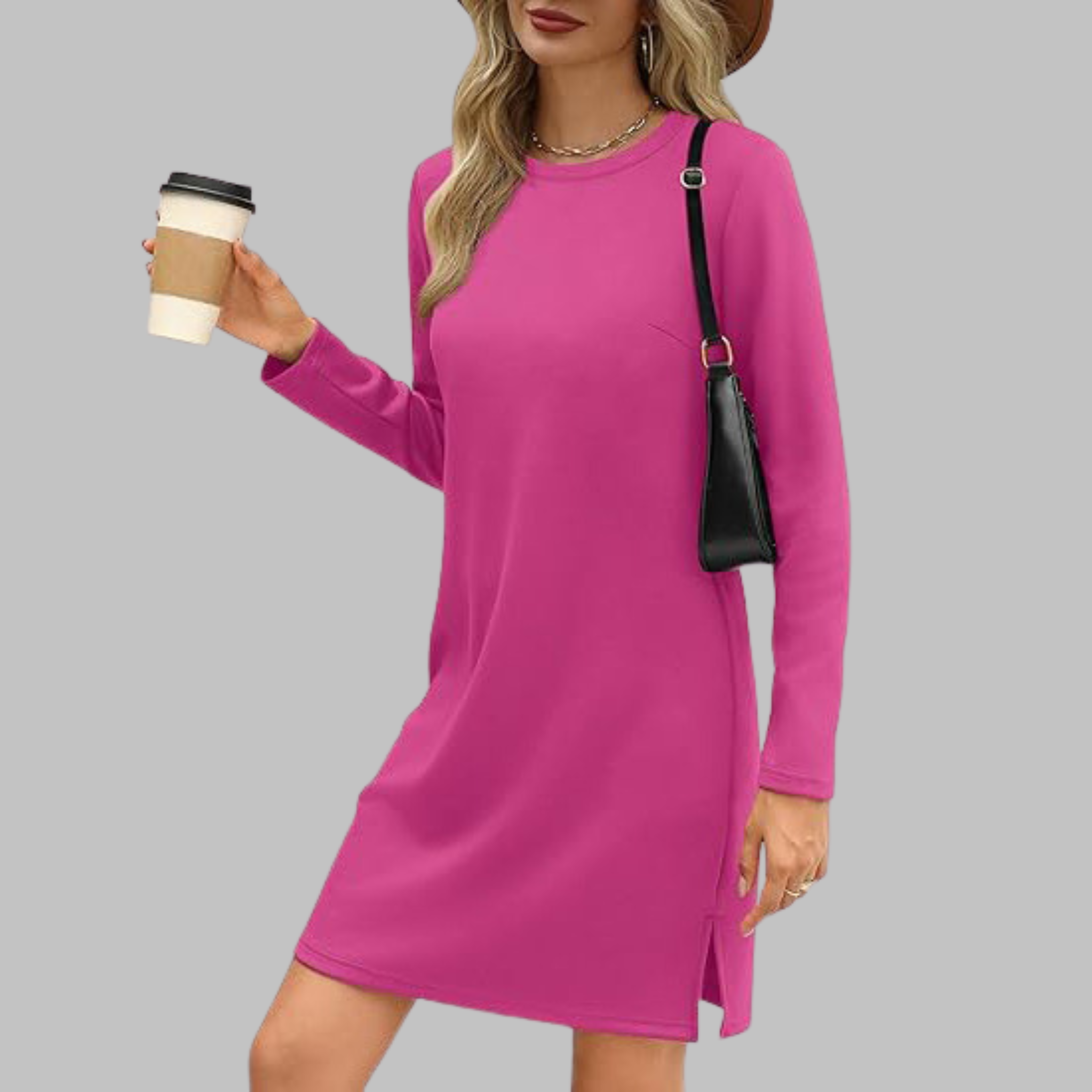 Delphine | Casual Long Sleeve Mini Dress