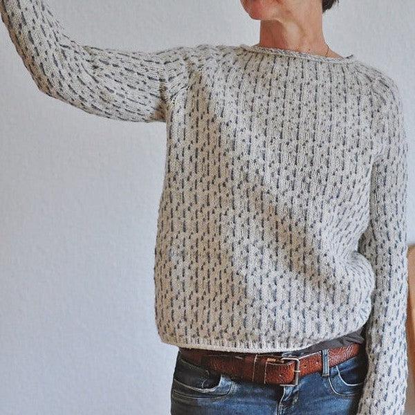 Meliora | Gray Sweater with Boat Neck
