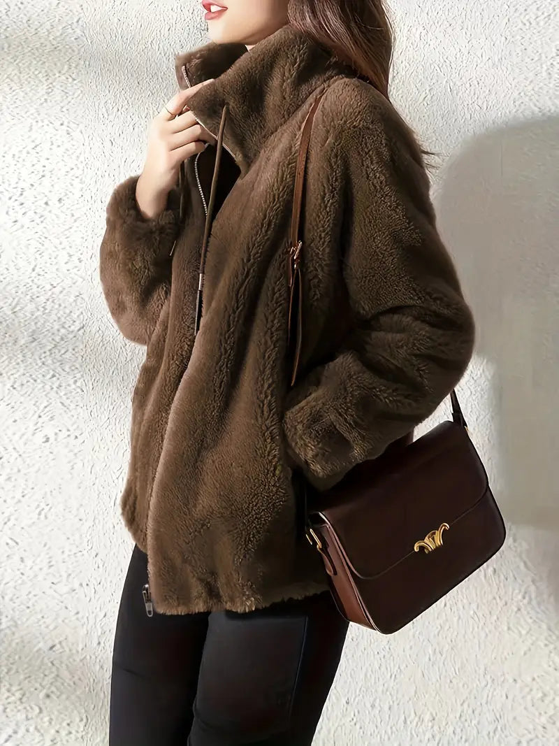 Lenore | Stylish Furry Fleece Jacket