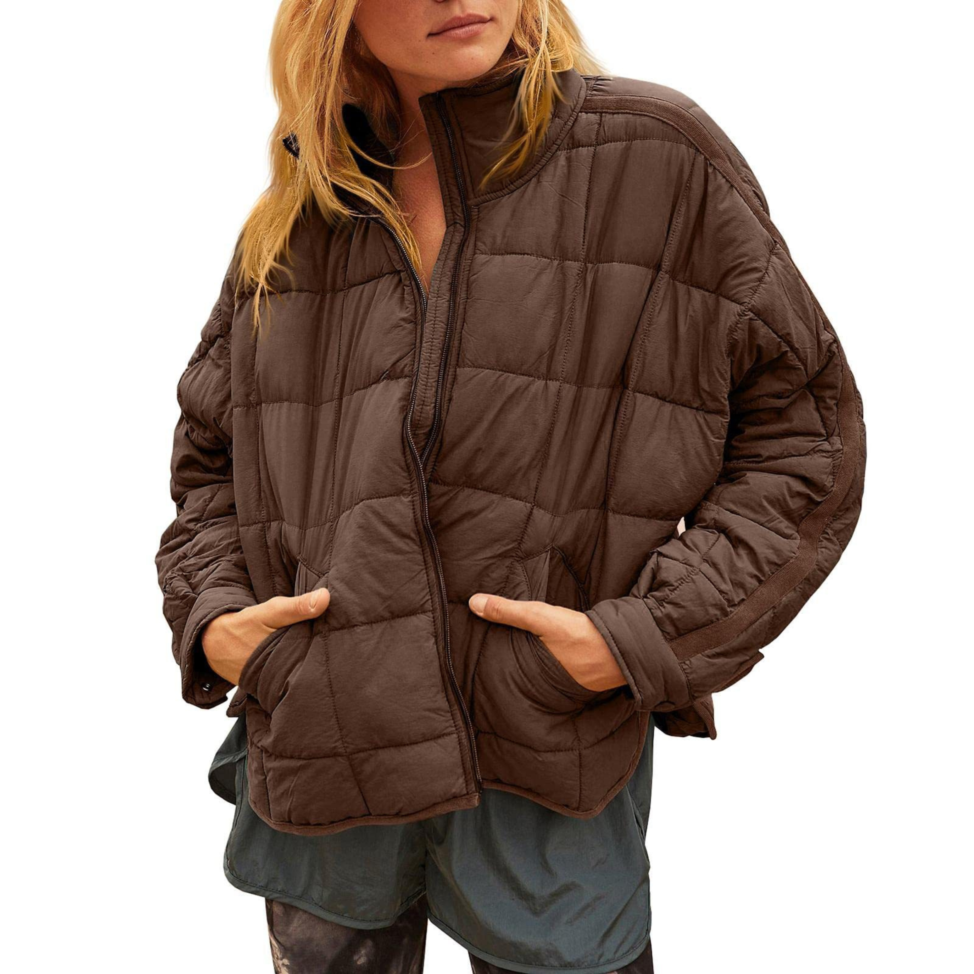 Zenna | Lightweight Compact Zip Puffer Jacket
