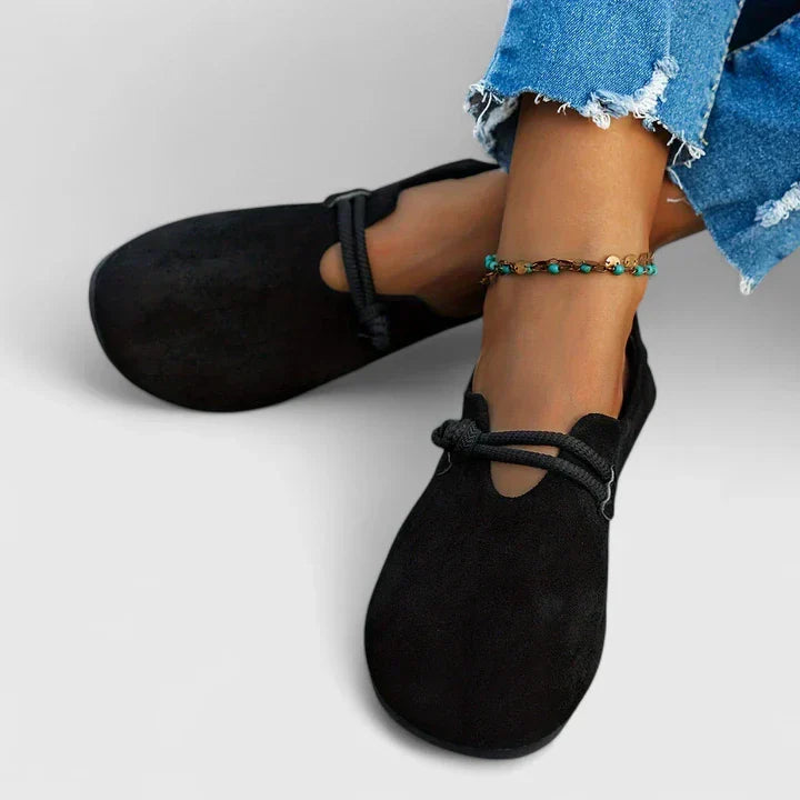 Brielle | Suede Rope-Knot Slip-On Flats