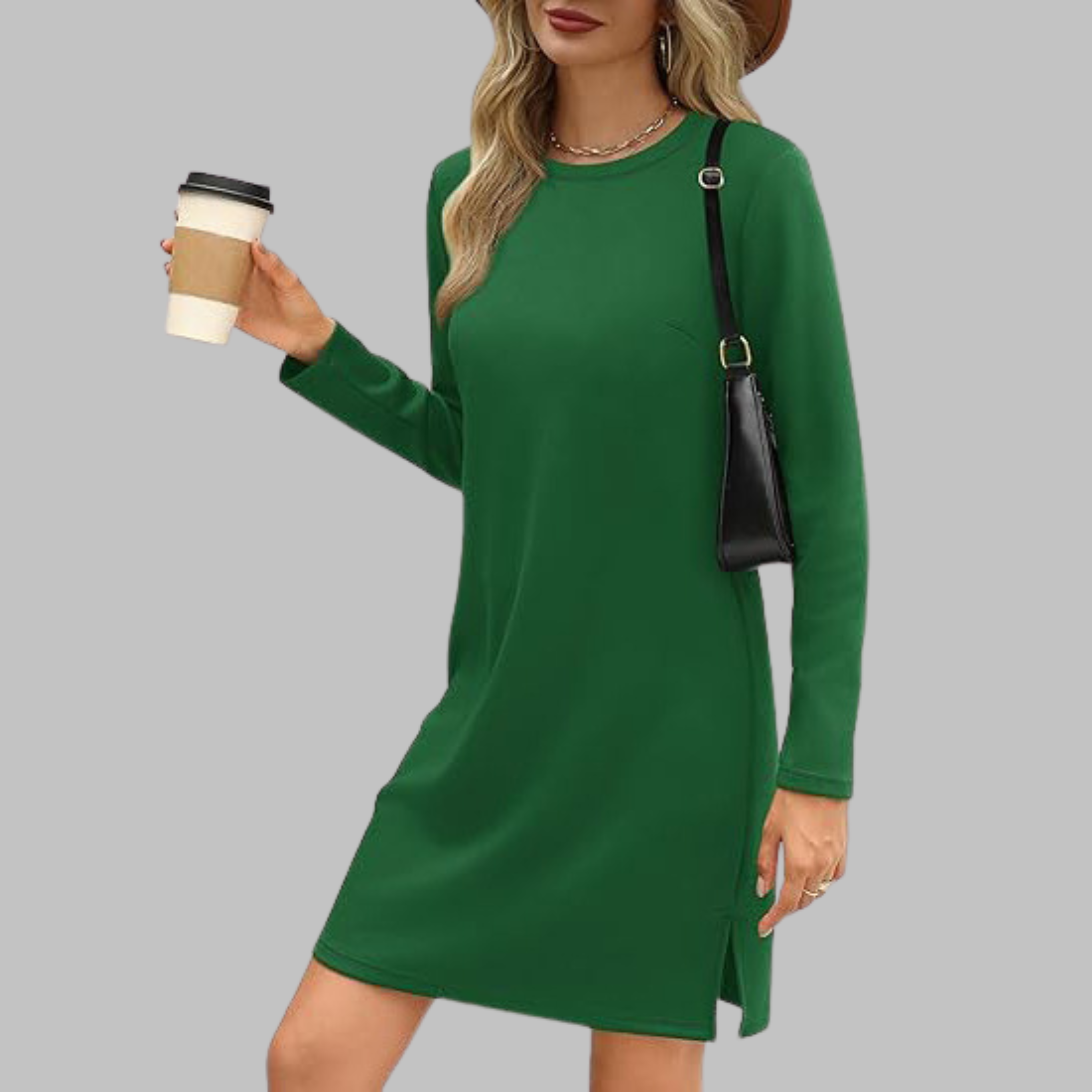 Delphine | Casual Long Sleeve Mini Dress