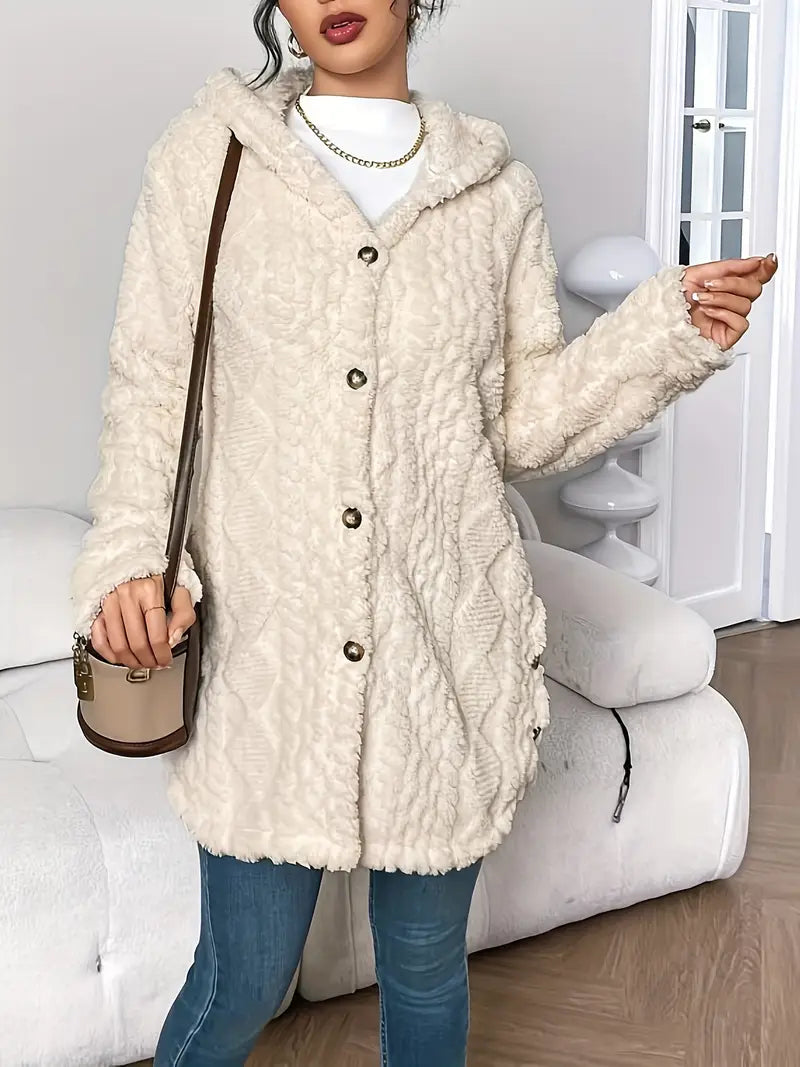 Camellia | Plush Hooded Cardigan