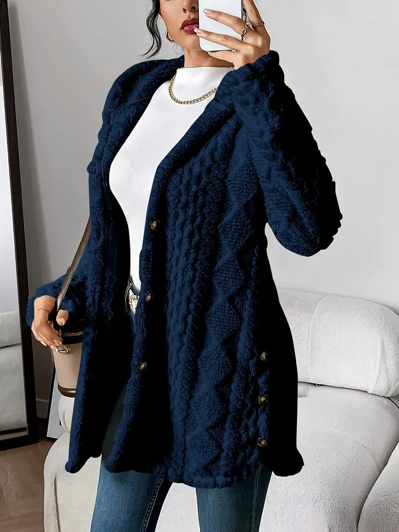 Camellia | Plush Hooded Cardigan