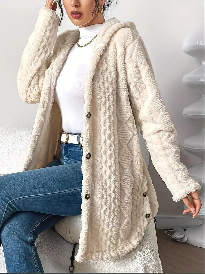 Camellia | Plush Hooded Cardigan