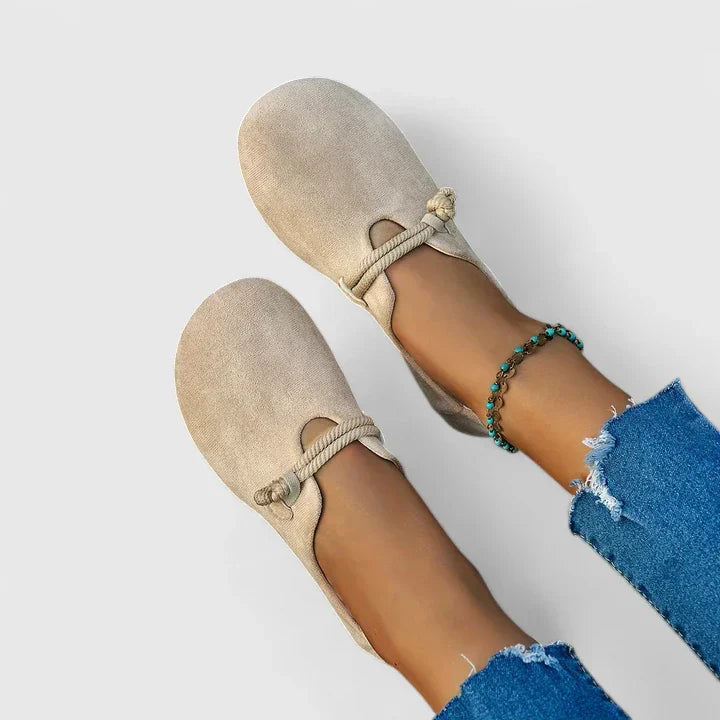 Brielle | Suede Rope-Knot Slip-On Flats