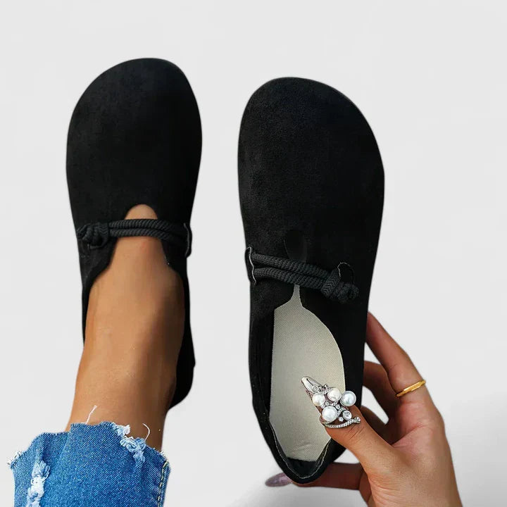 Brielle | Suede Rope-Knot Slip-On Flats