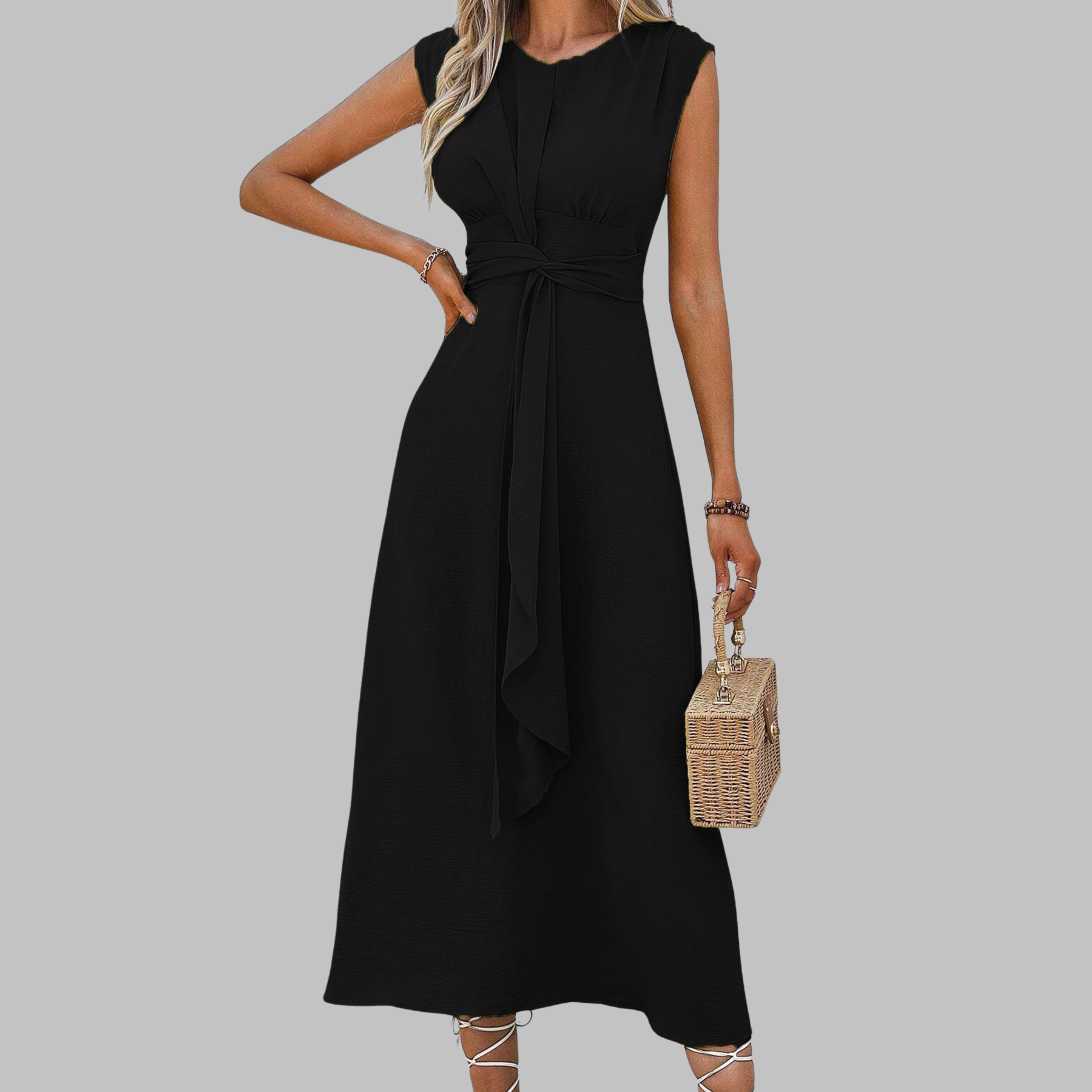 Catarina | Round Neck Maxi Dress