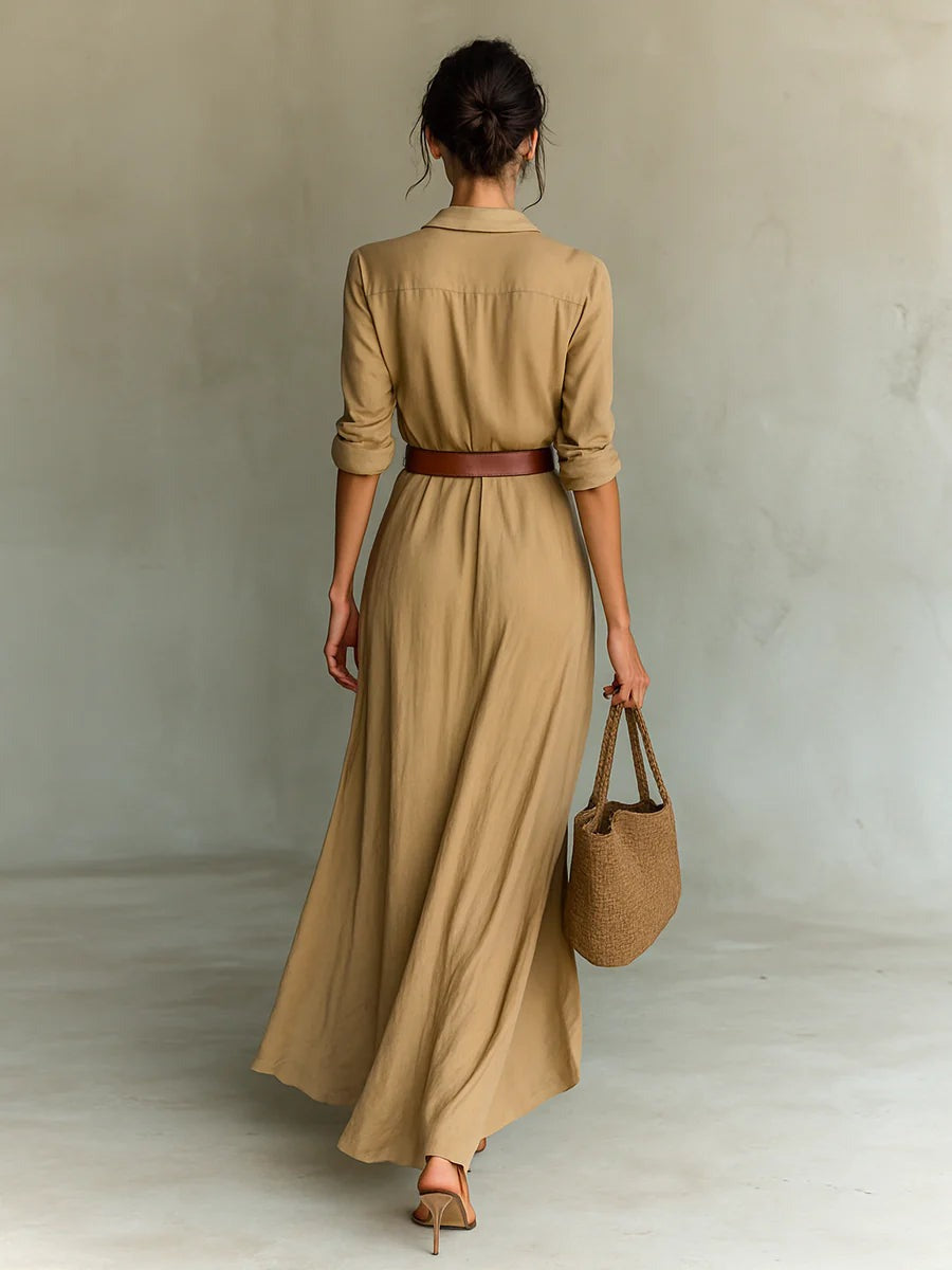 Sabella | Flowy Belted Maxi Dress