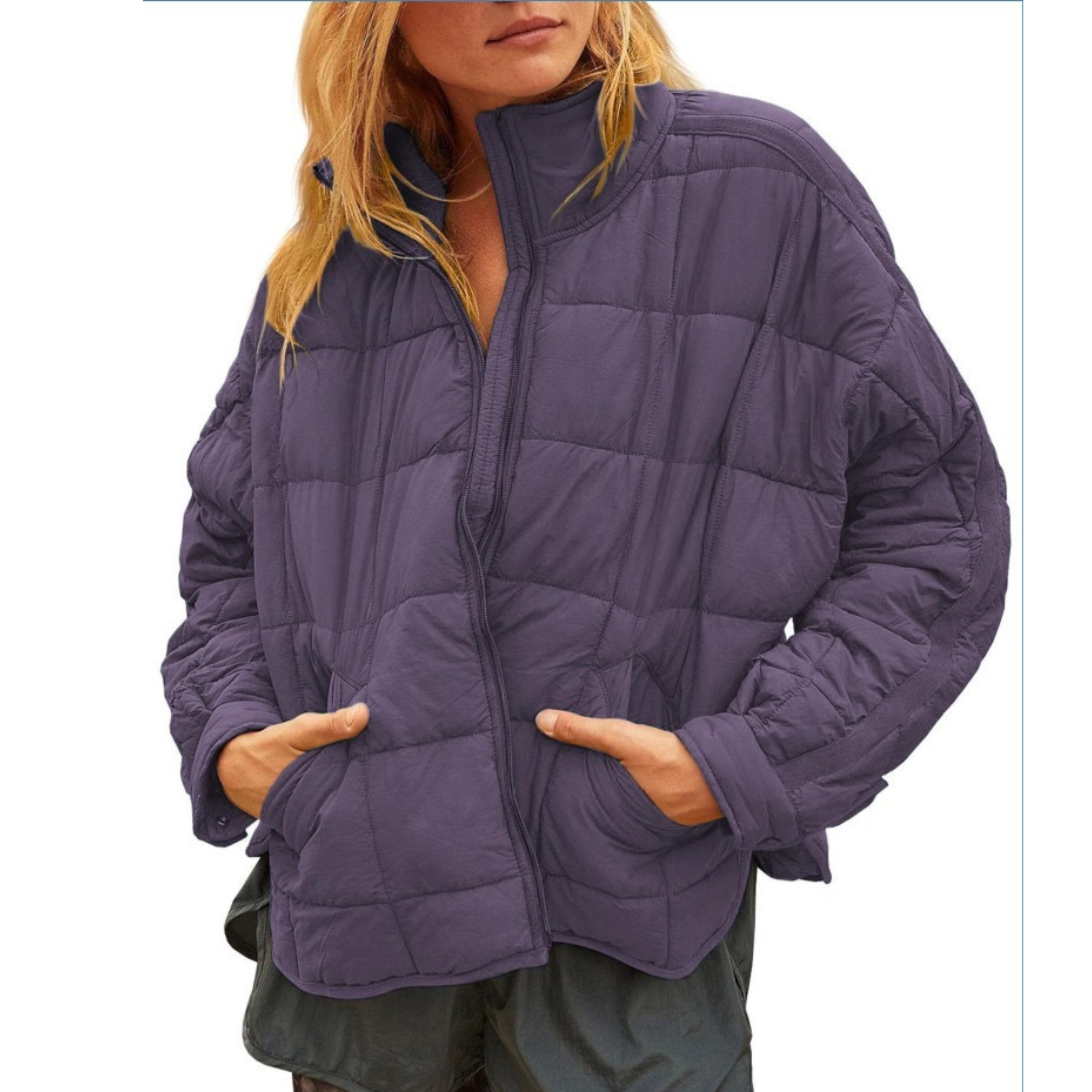 Zenna | Lightweight Compact Zip Puffer Jacket