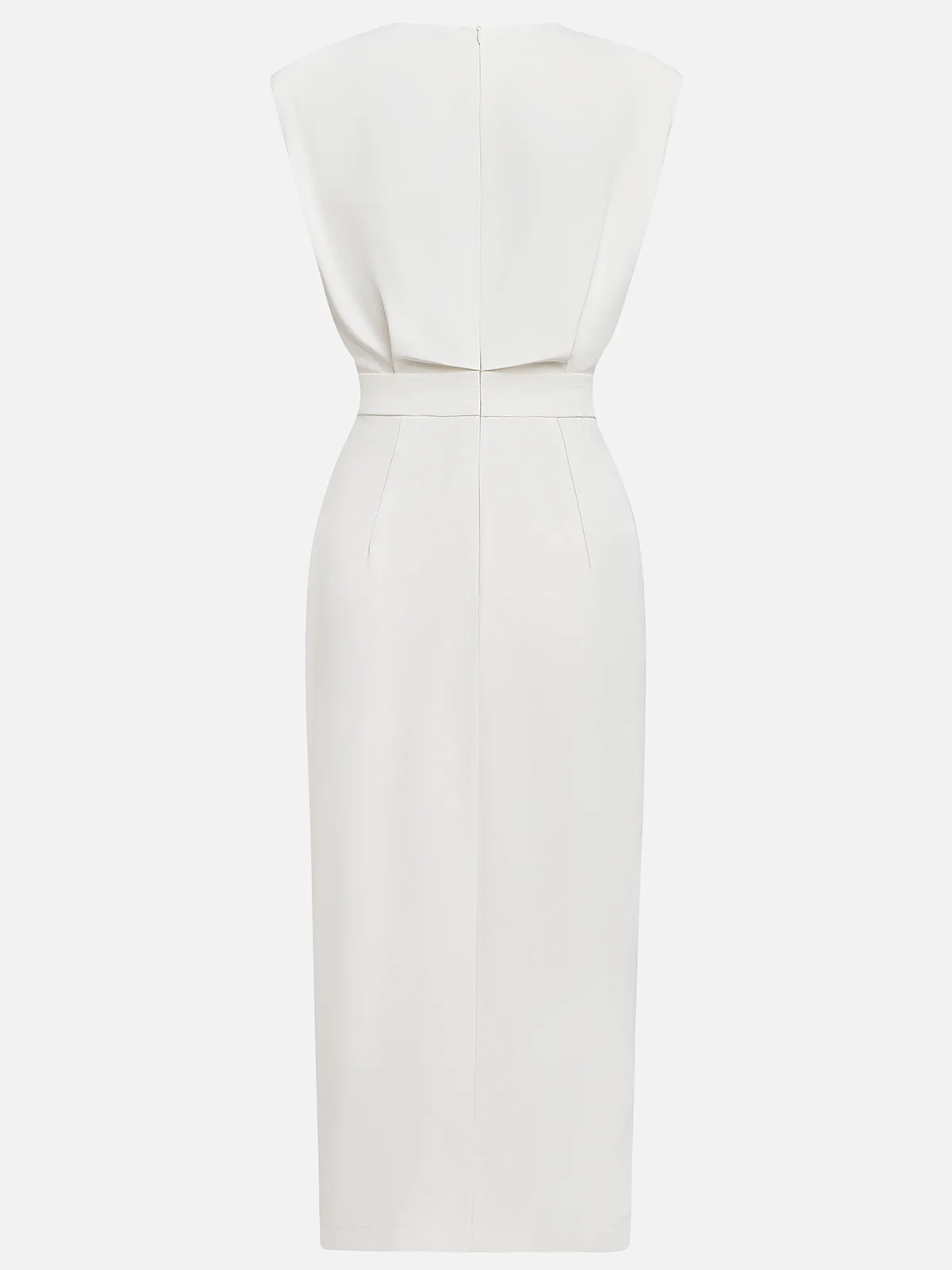 Coraline | Solid Button-Slit Midi Dress