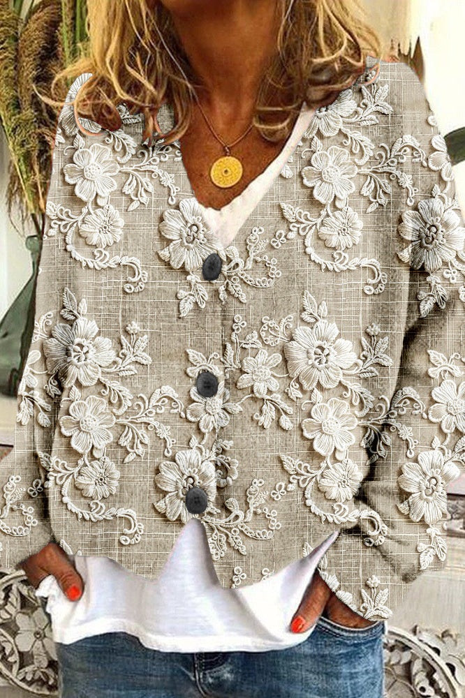 Zerelle | Cardigan with Thread of Petals