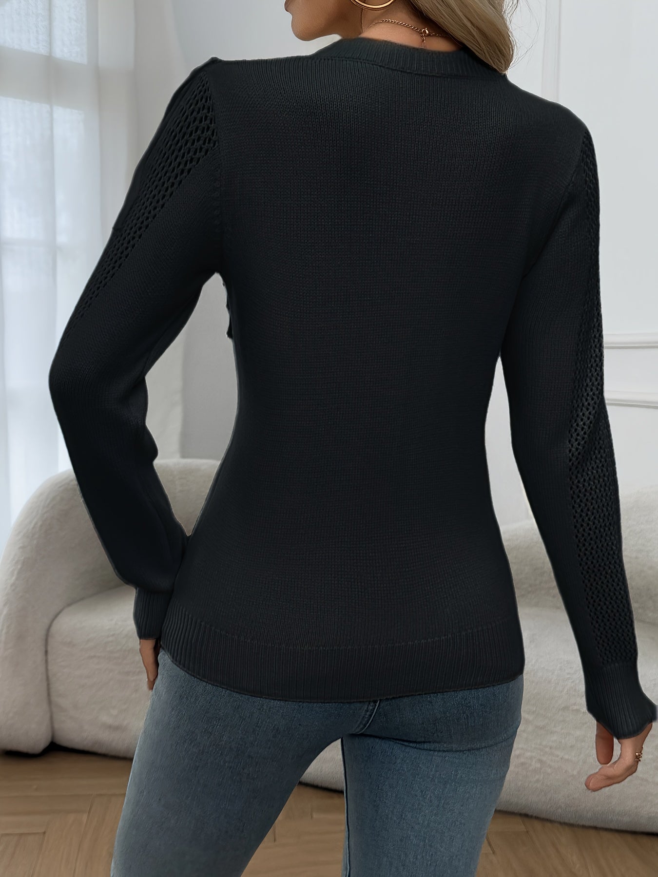 Renata | Fringed Sweater with Long Sleeve