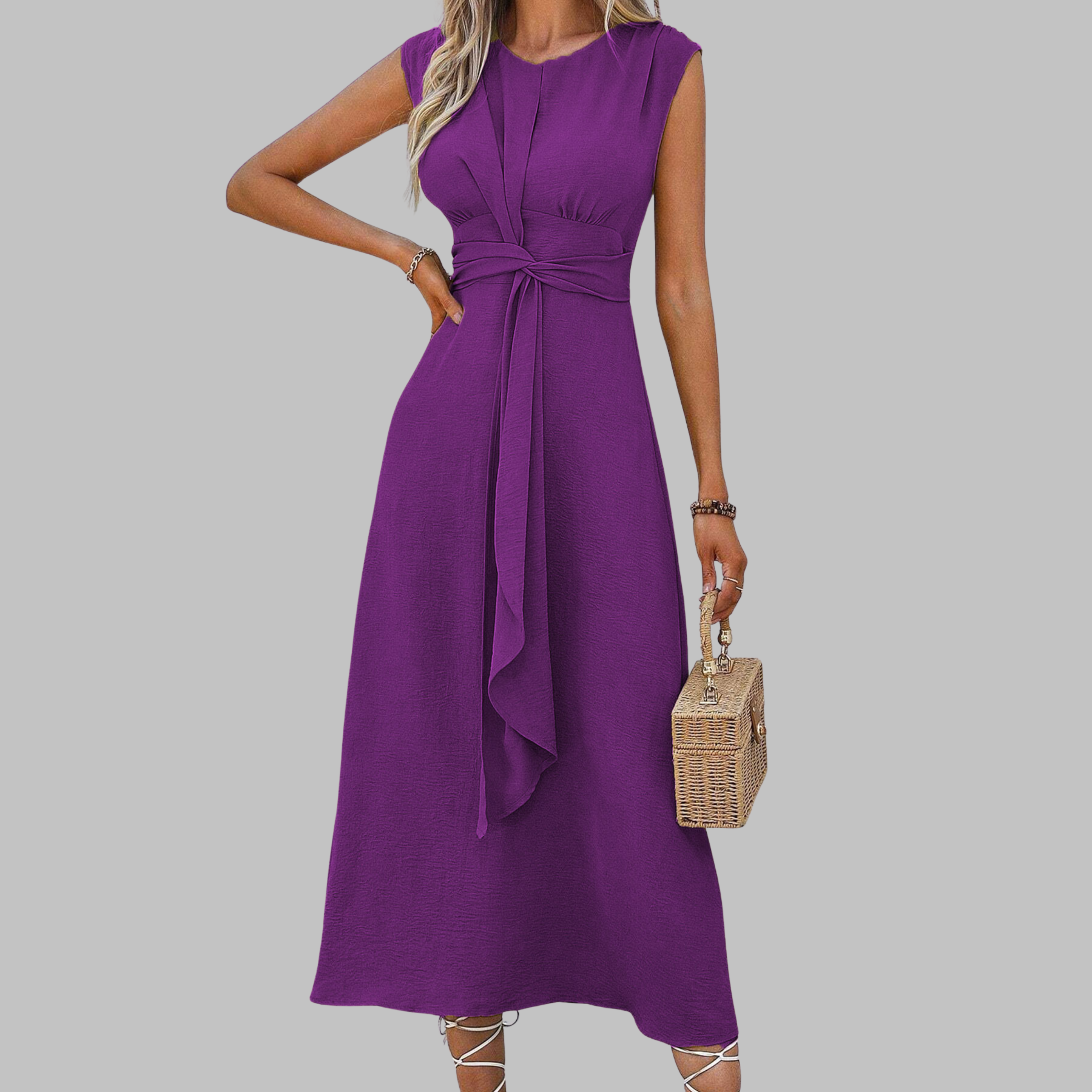 Catarina | Round Neck Maxi Dress