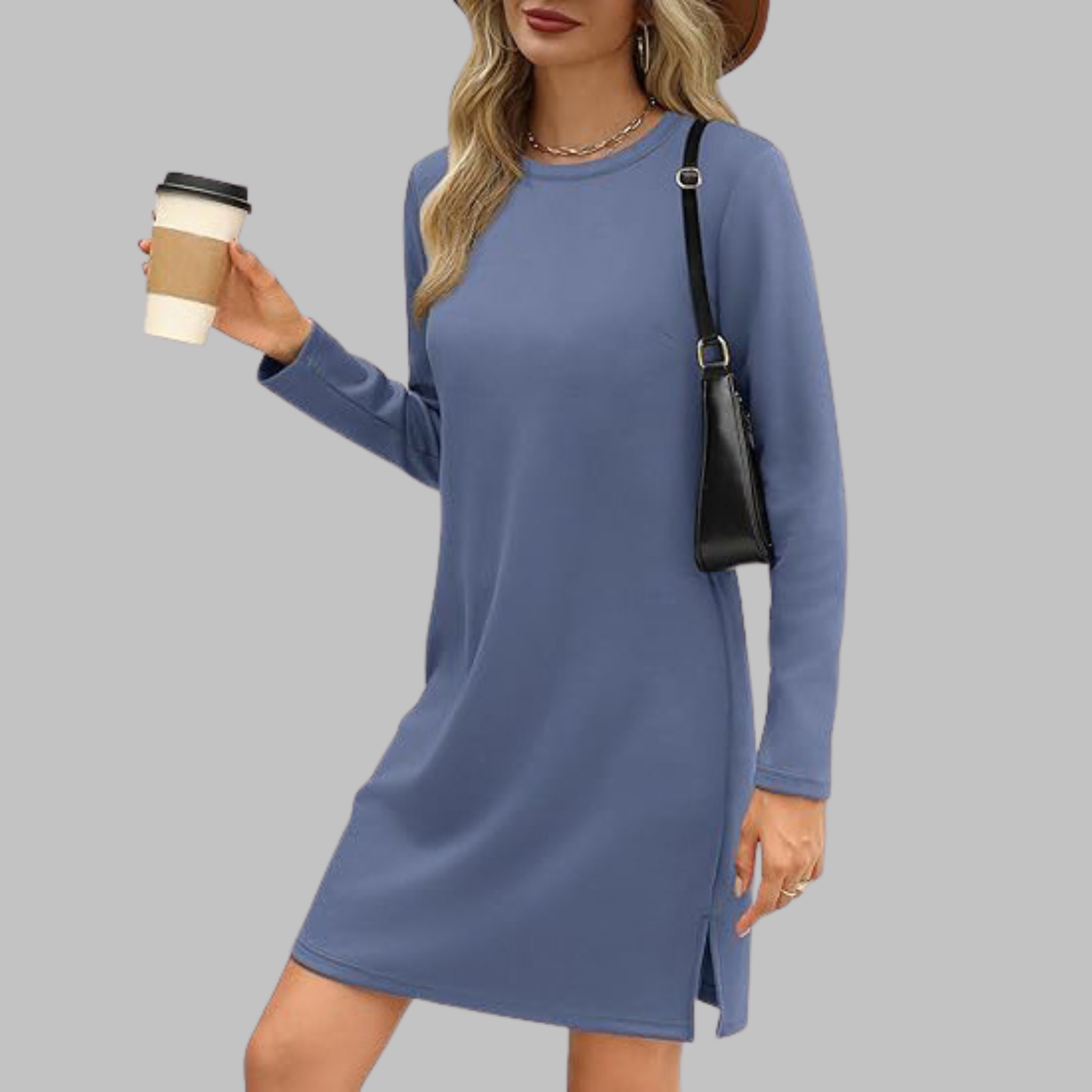 Delphine | Casual Long Sleeve Mini Dress