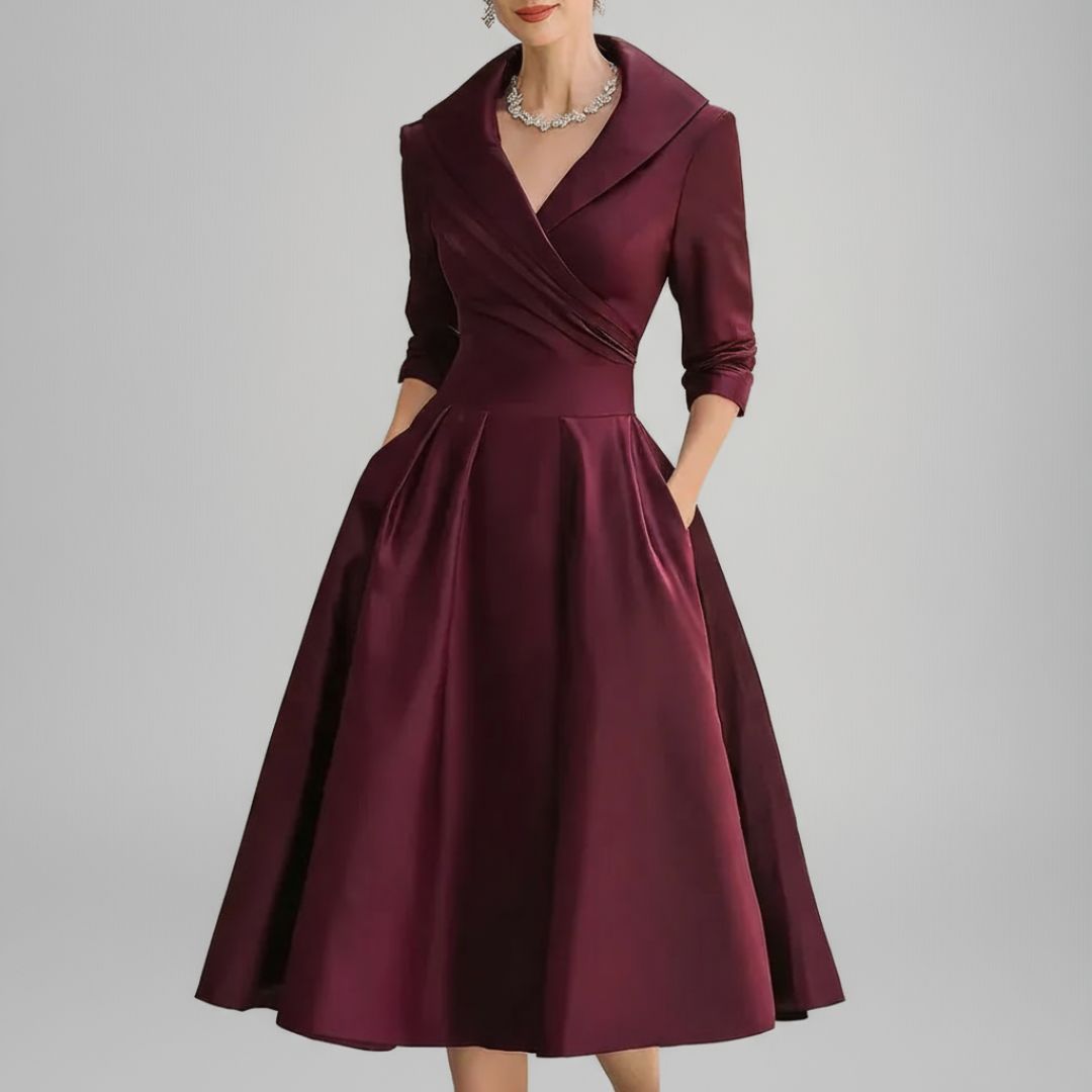 Clarina | Satin Midi Dress