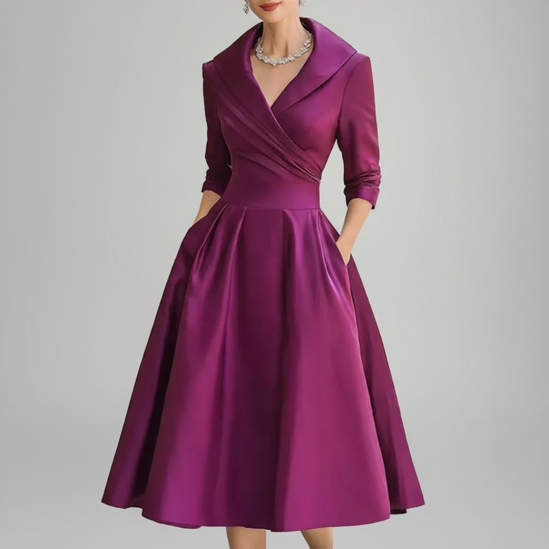 Clarina | Satin Midi Dress