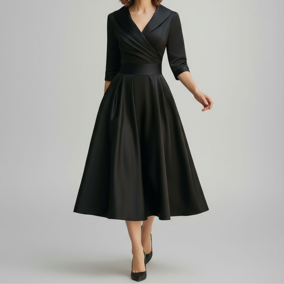 Clarina | Satin Midi Dress