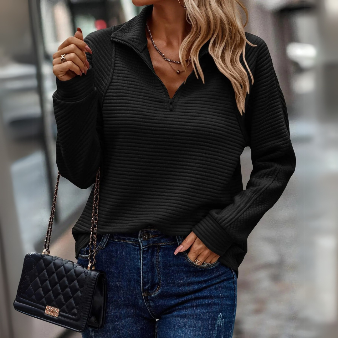 Camille | Half-Zip Detailed Pullover