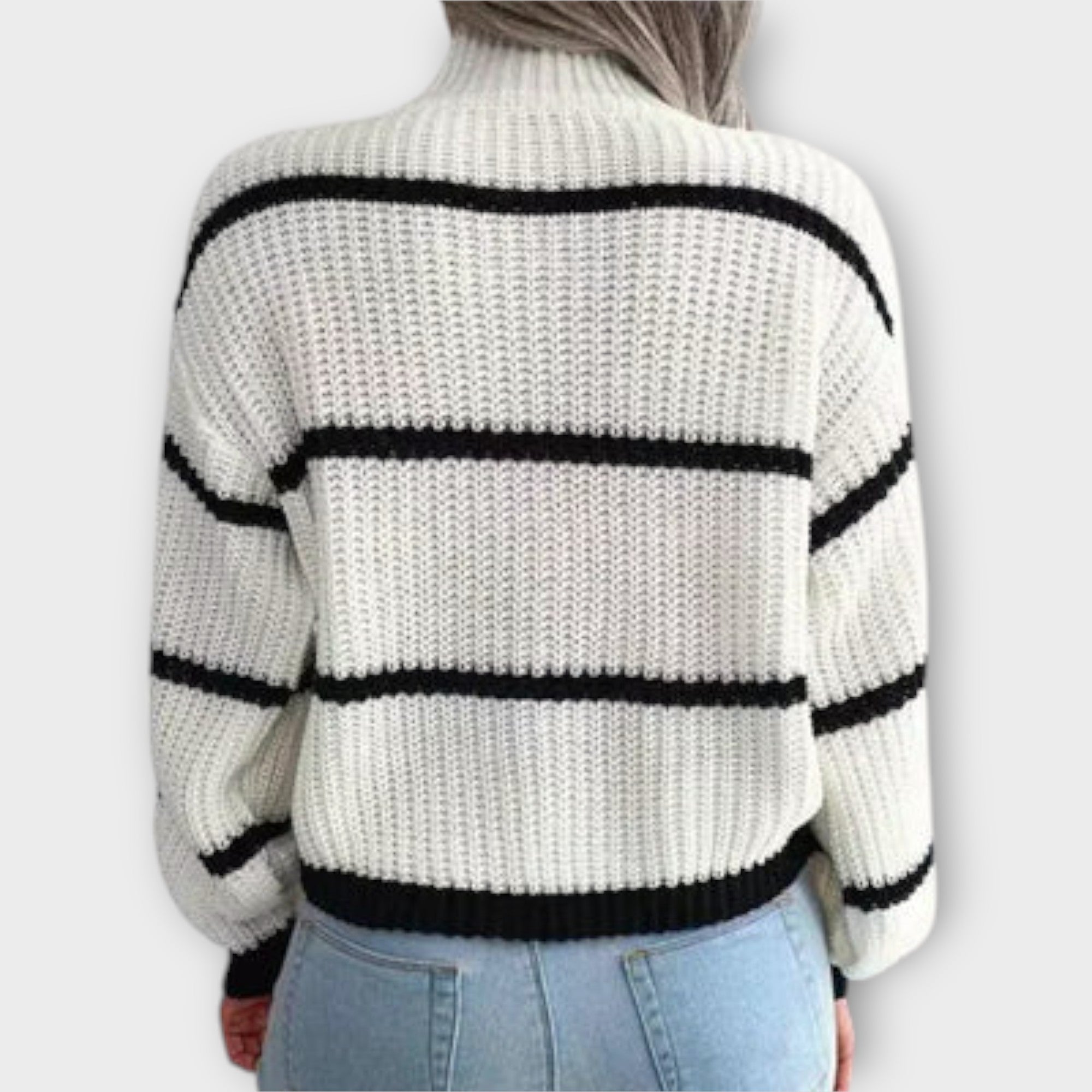 Amelith | Turtleneck Sweater with Stripes