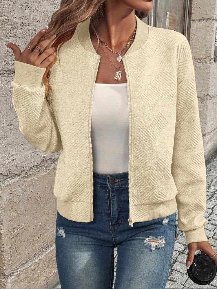 Maribel | Structured Zip-Up Bomber Jacket