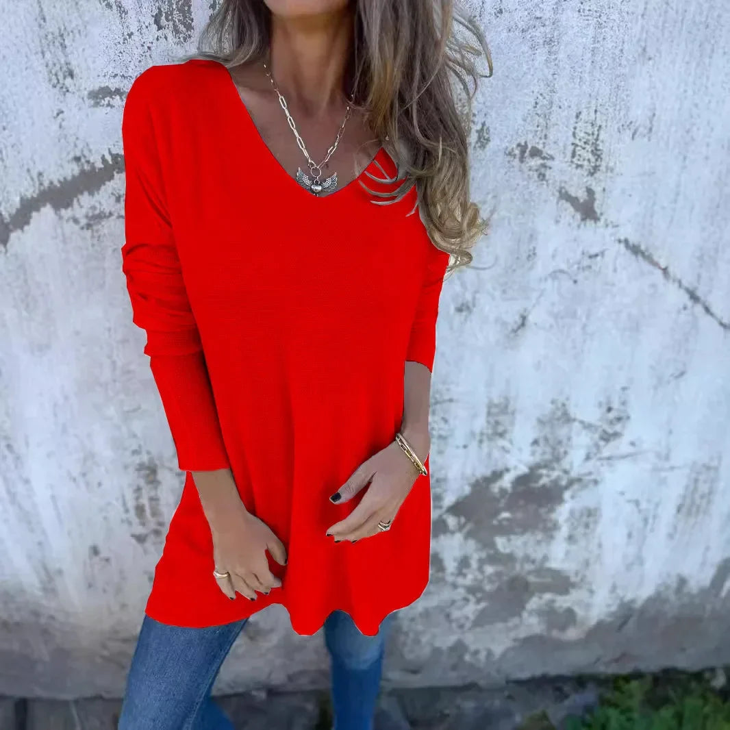 Alessia | Relaxed V-Neck Knit Tunic