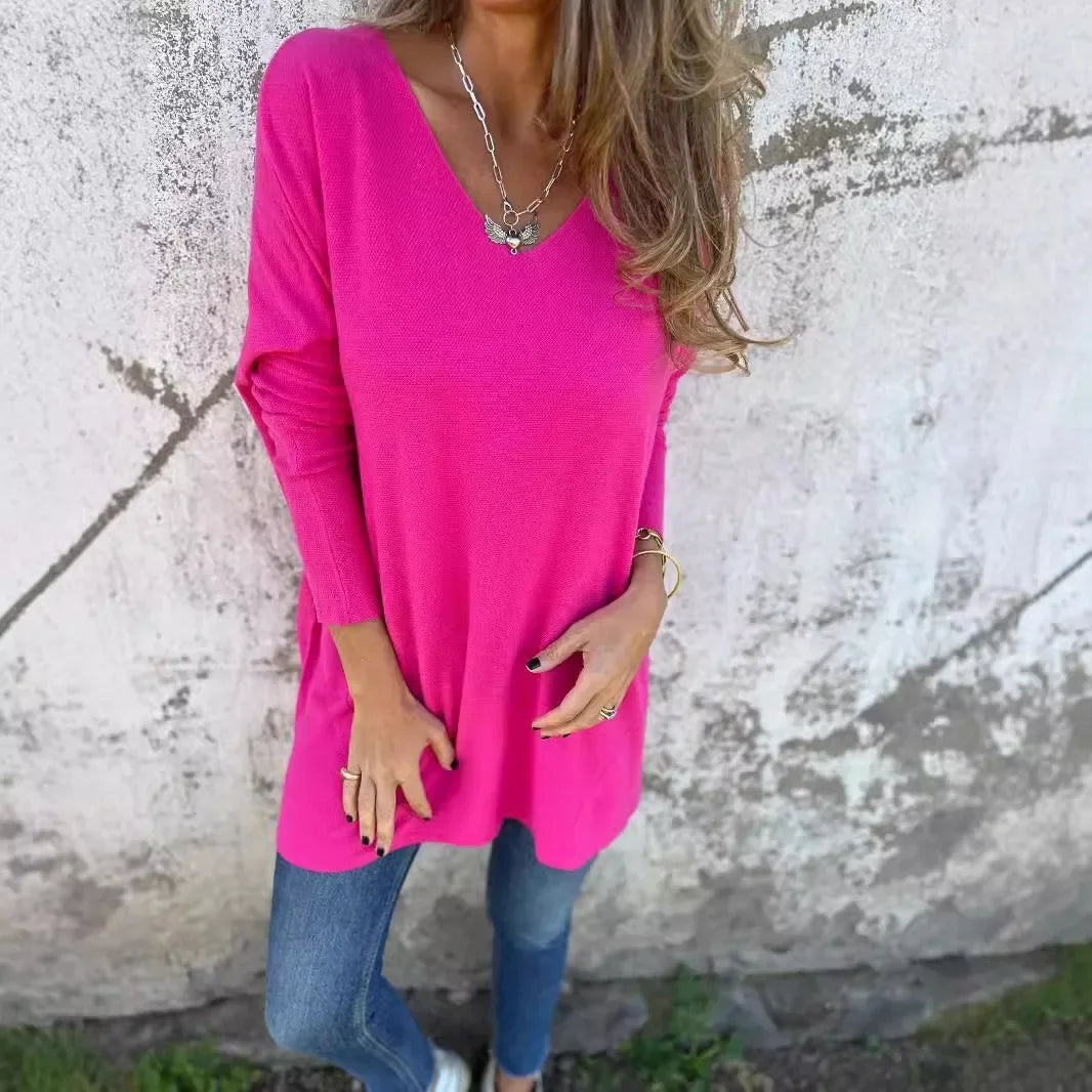 Alessia | Relaxed V-Neck Knit Tunic