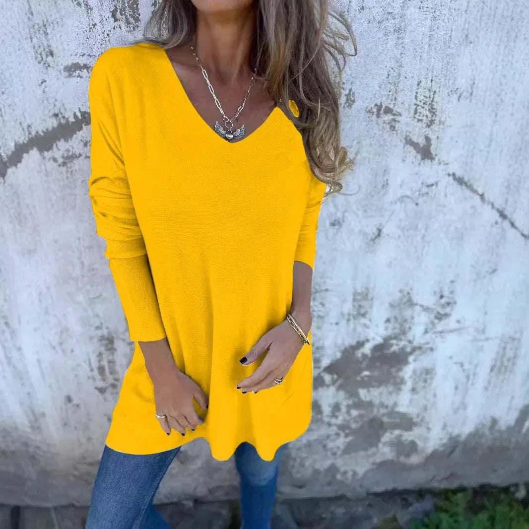 Alessia | Relaxed V-Neck Knit Tunic