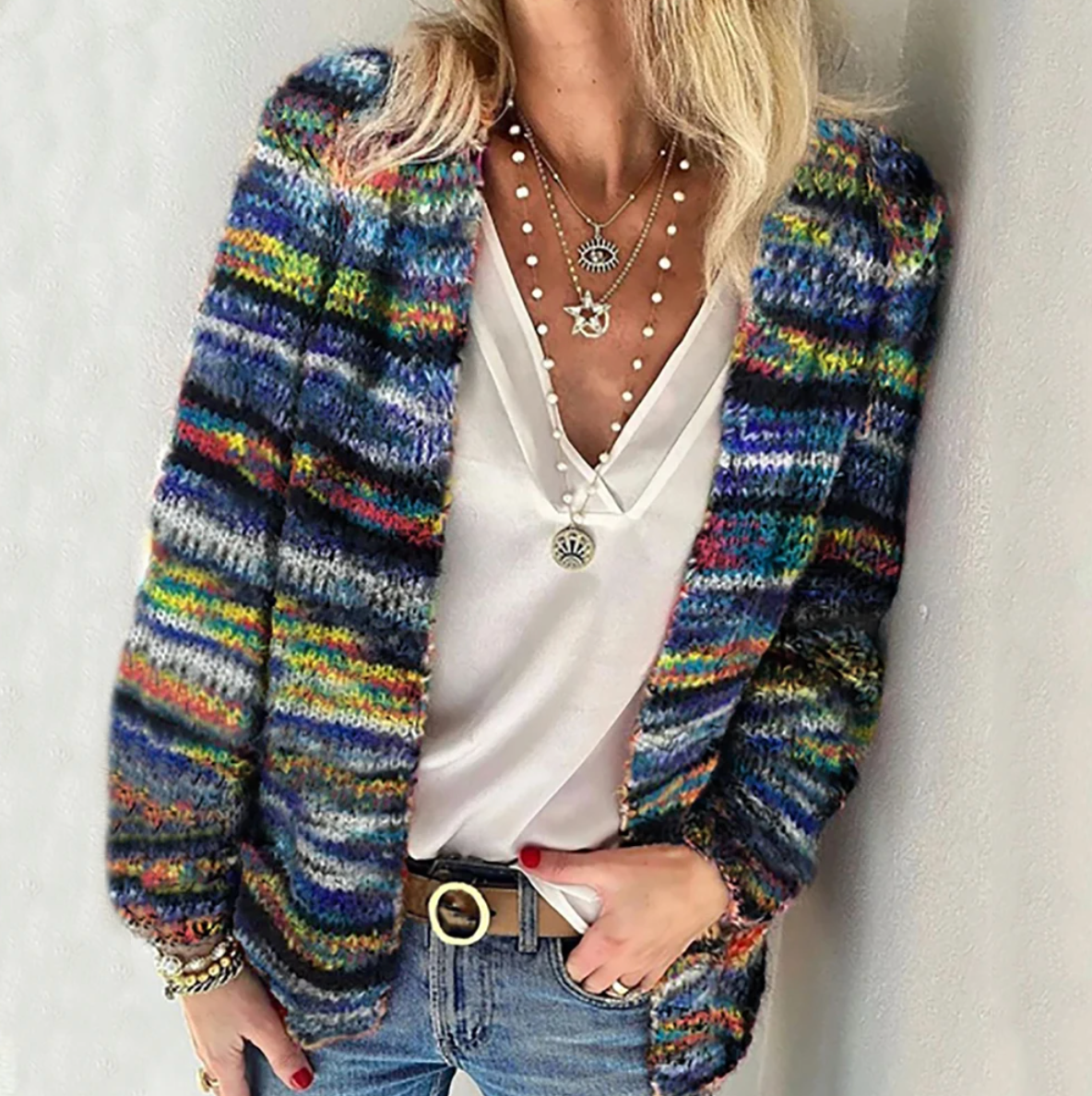 Alondra | Cozy Multicolor Cardigan