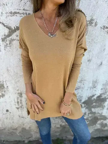 Alessia | Relaxed V-Neck Knit Tunic