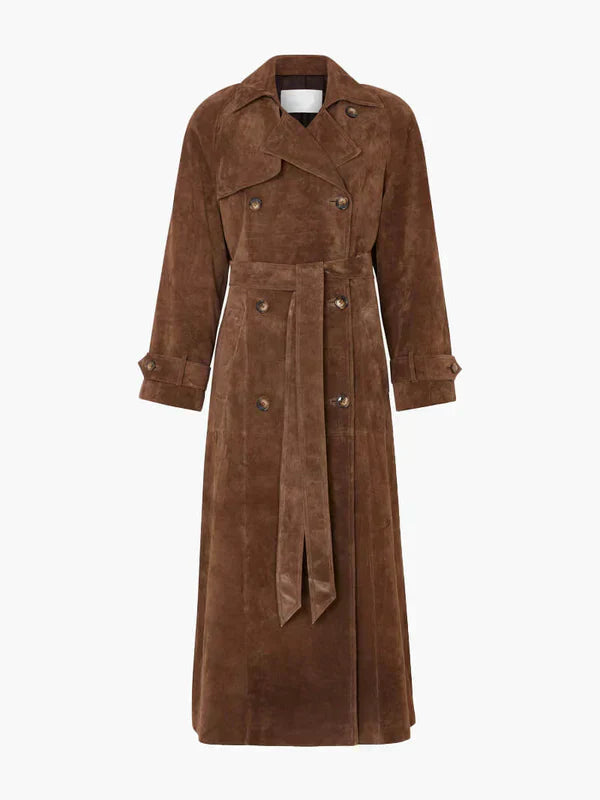 Rosetta | Classic Suede Trench Coat
