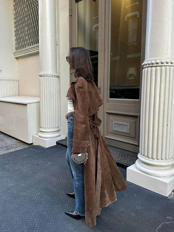 Rosetta | Classic Suede Trench Coat