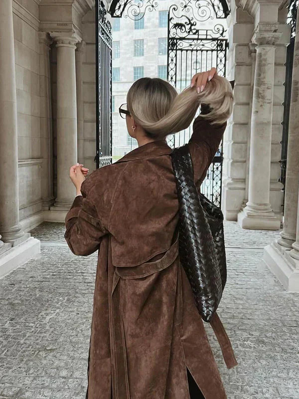 Rosetta | Classic Suede Trench Coat