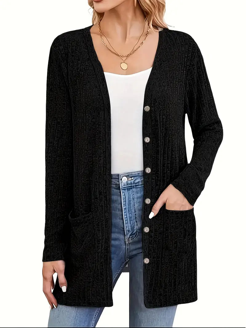 Fiorina | Buttoned Long Cardigan