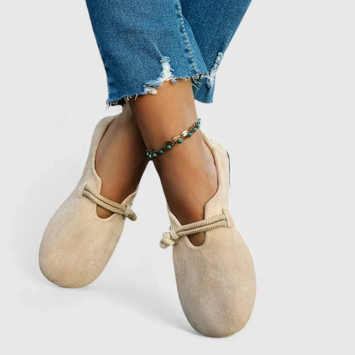 Brielle | Suede Rope-Knot Slip-On Flats