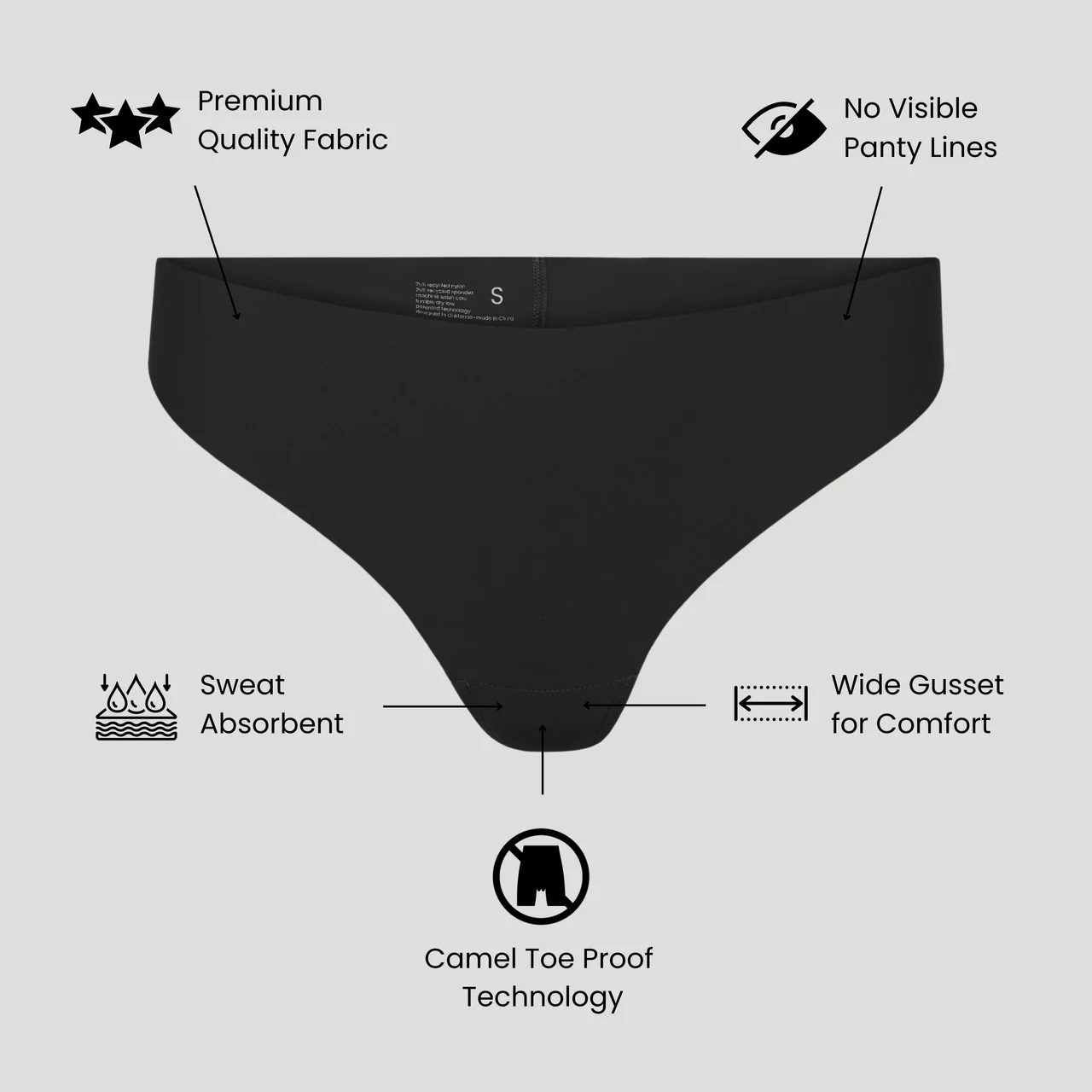 Invisible Seamless Thong Highrise