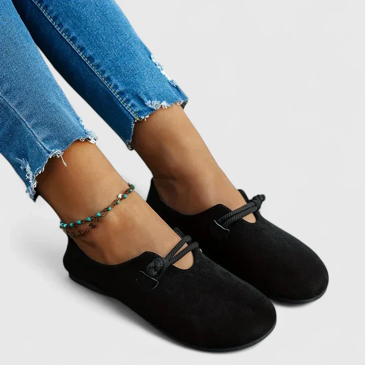 Brielle | Suede Rope-Knot Slip-On Flats