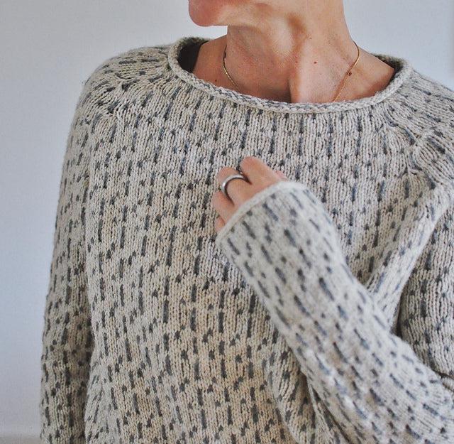Meliora | Gray Sweater with Boat Neck