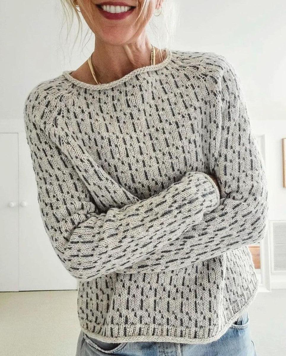 Meliora | Gray Sweater with Boat Neck