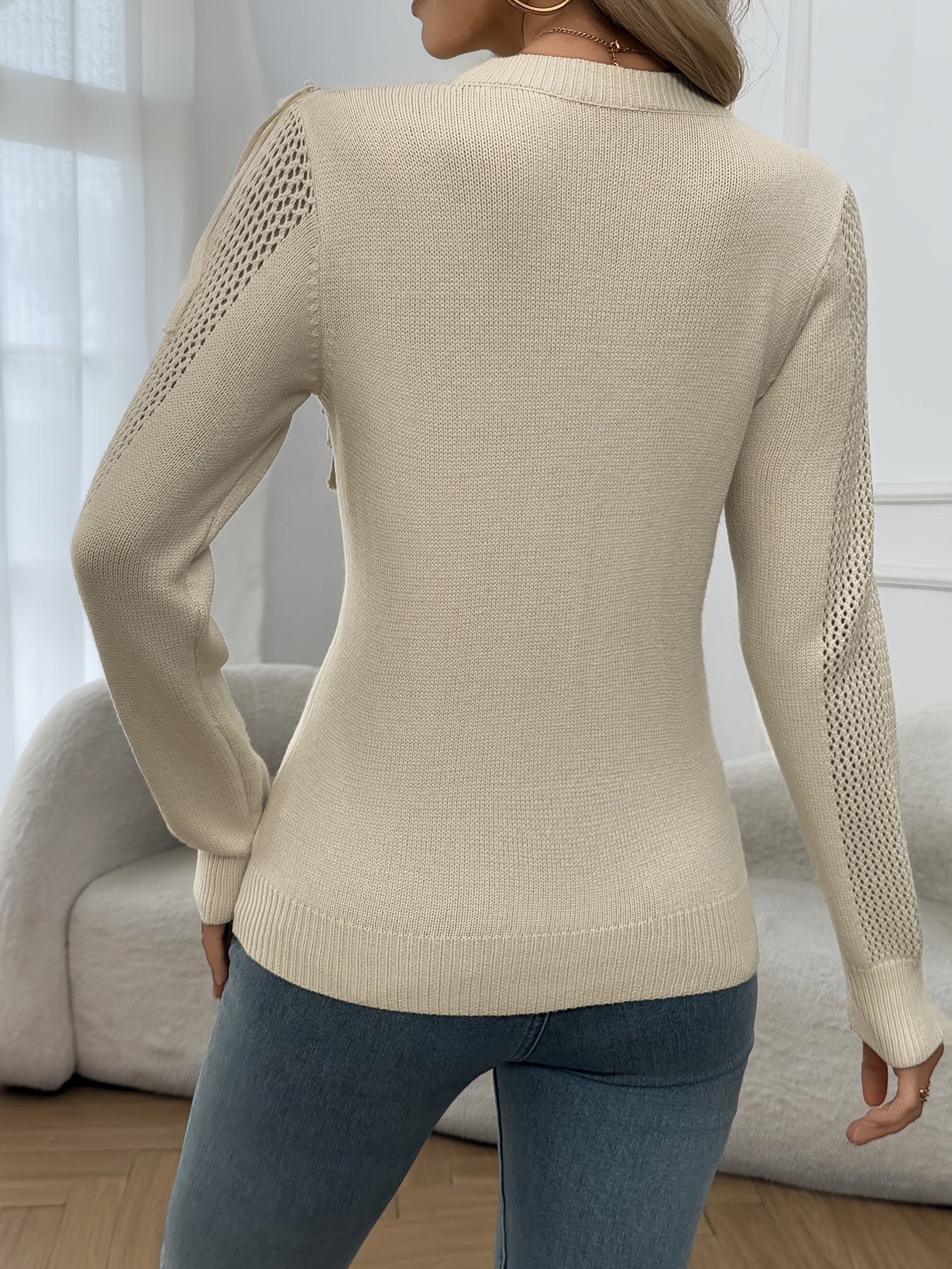 Renata | Fringed Sweater with Long Sleeve