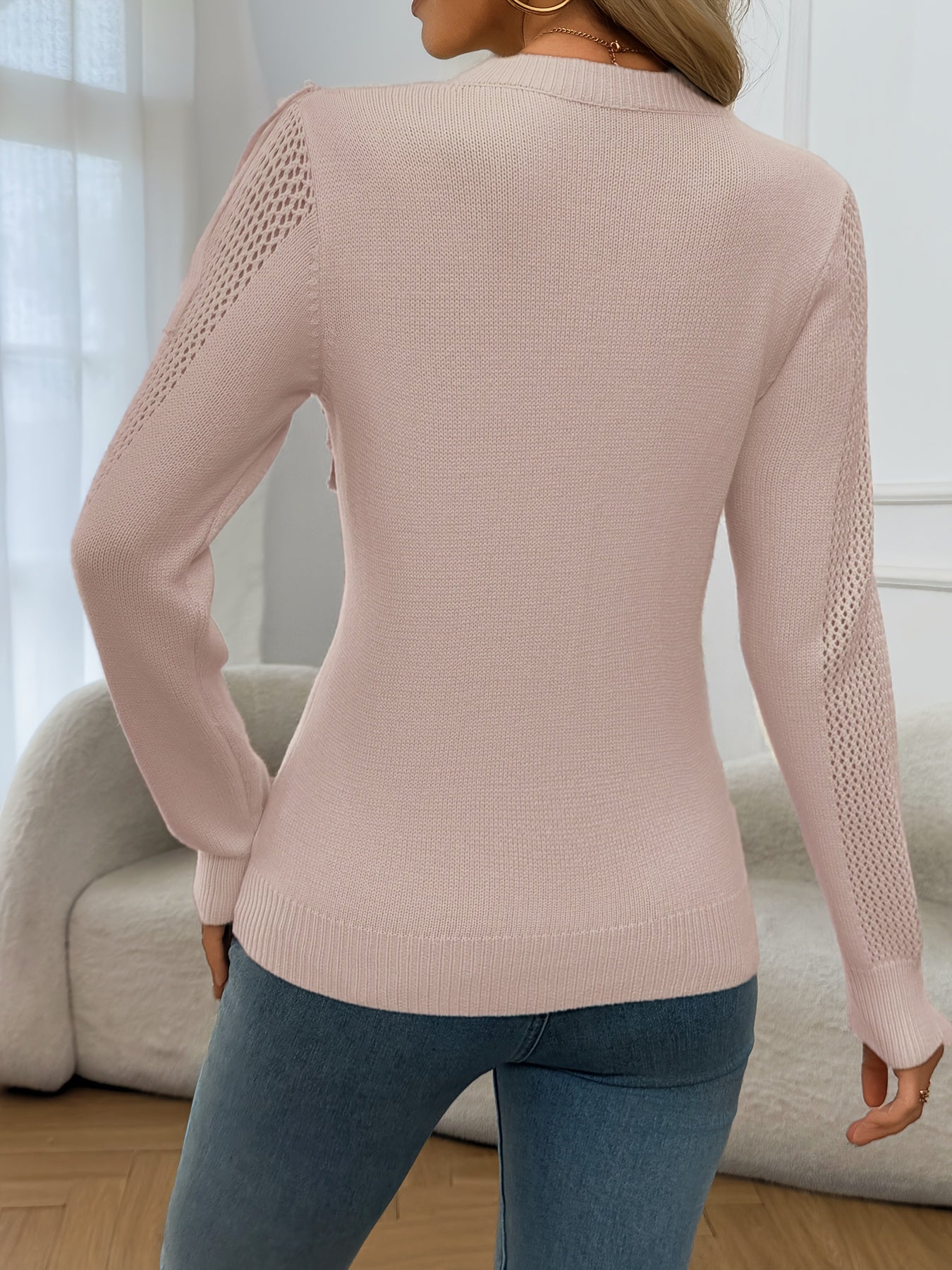 Renata | Fringed Sweater with Long Sleeve