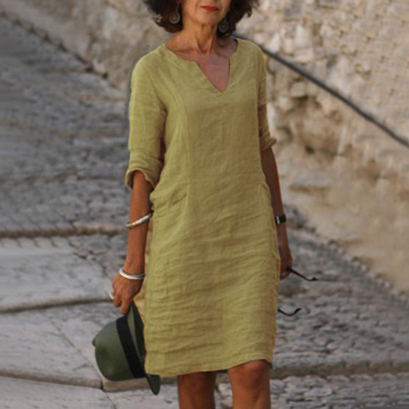 Helena | Elegant V-neck Dress