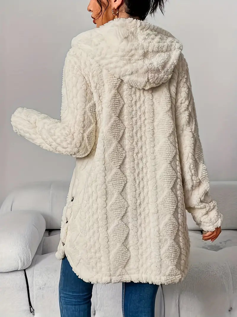 Camellia | Plush Hooded Cardigan