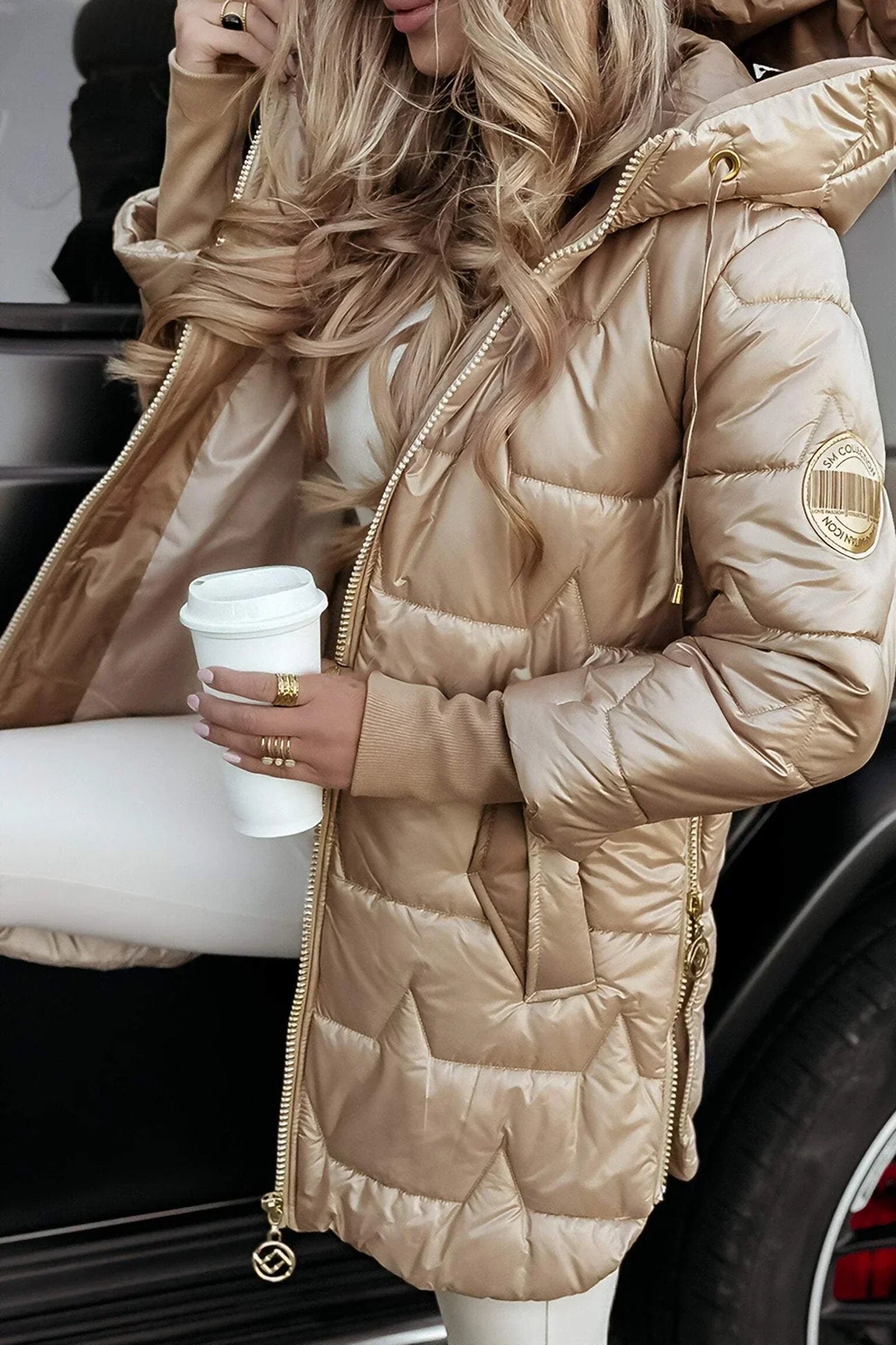 Sorvella | Elegant Padded Hooded Coat