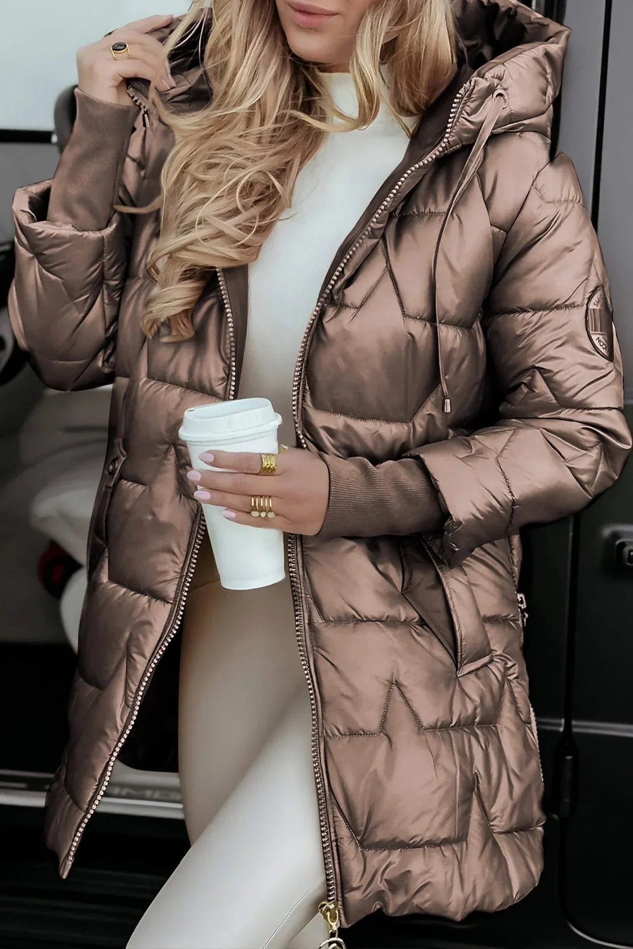 Sorvella | Elegant Padded Hooded Coat