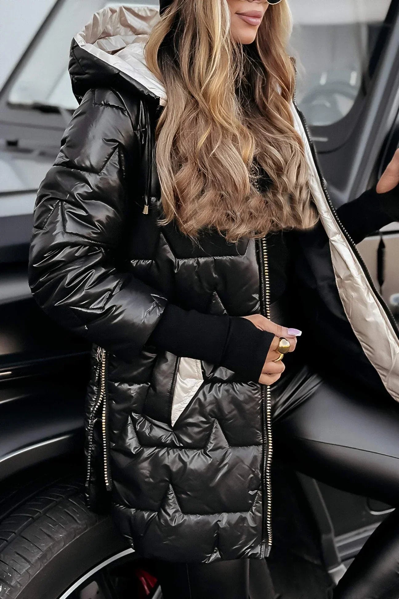 Sorvella | Elegant Padded Hooded Coat