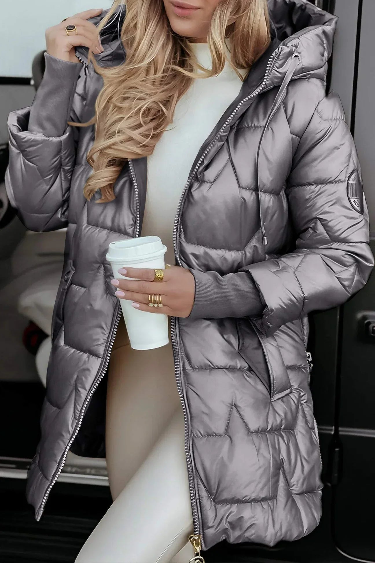 Sorvella | Elegant Padded Hooded Coat
