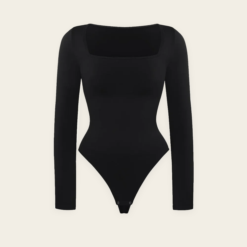 Contouring Longsleeve Thong Bodysuit