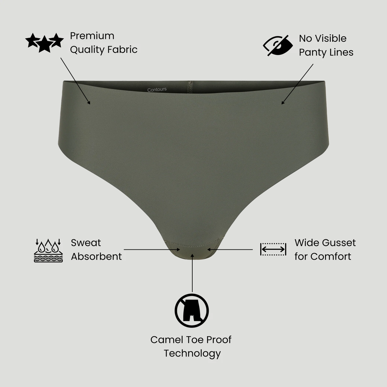 Invisible Seamless Thong Highrise