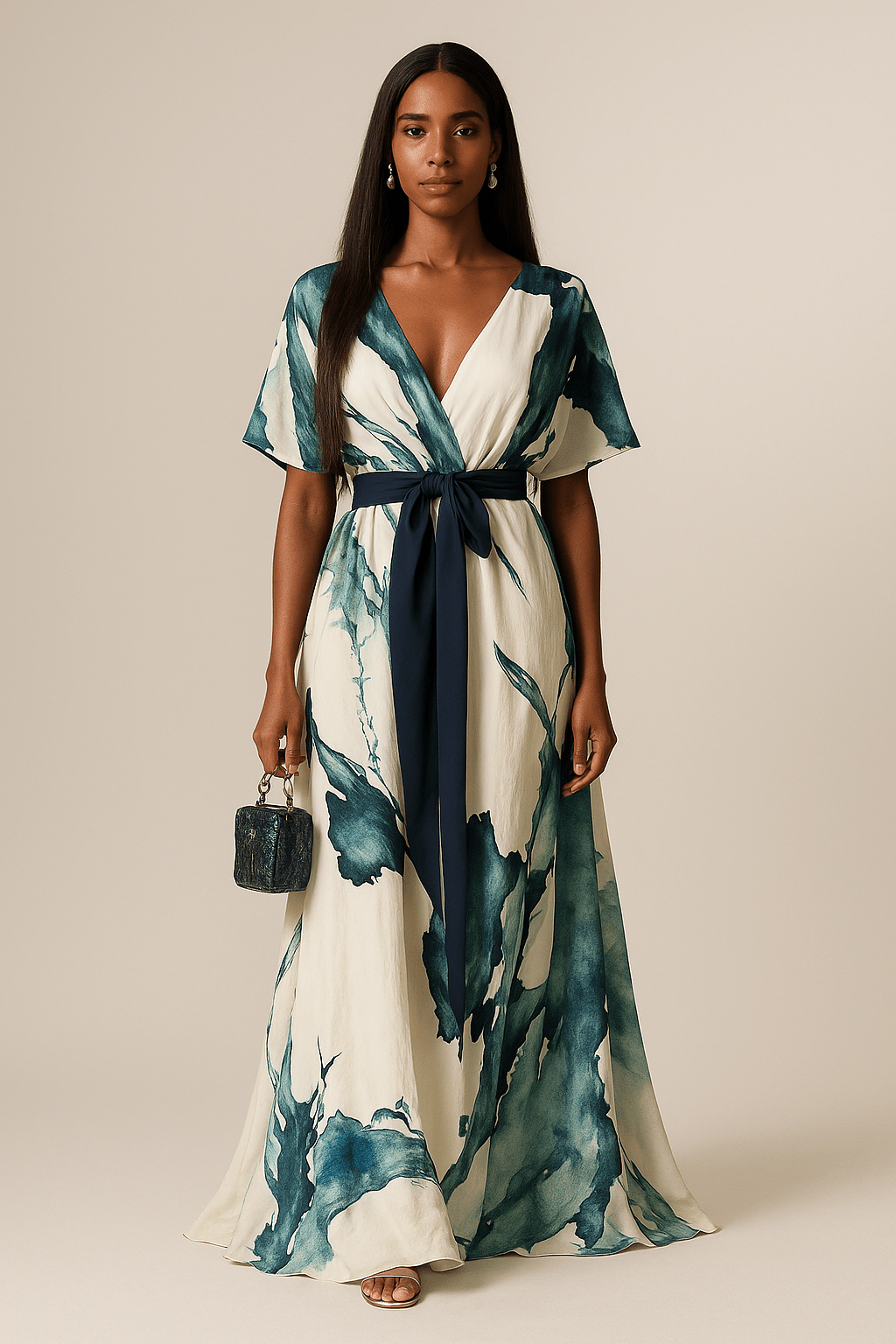 Voira | Elegant Artistic Maxi Dress